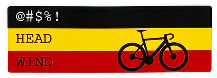 @#$%! HEAD WIND - Cycling Sticker